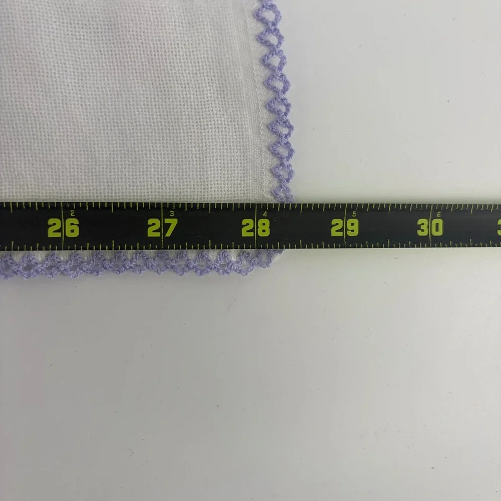 Hello Baby White Sunbonnet Sue Style Applique Pram Blanket Crochet Edge Trim